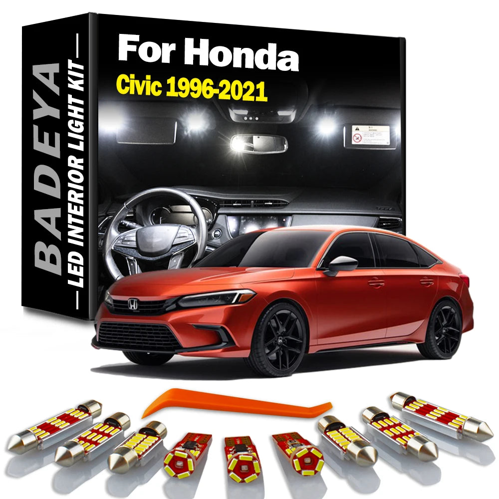 LED Interior Light Kit for Honda Civic 1996-2016 - Canbus Error-Free Interior Bulbs