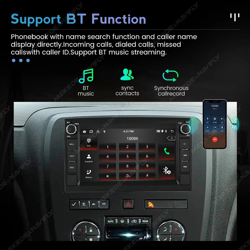 Car Radio For GMC Yukon Sierra Chevrolet Silverado Impala Buick Enclave Wireless CarPlay A