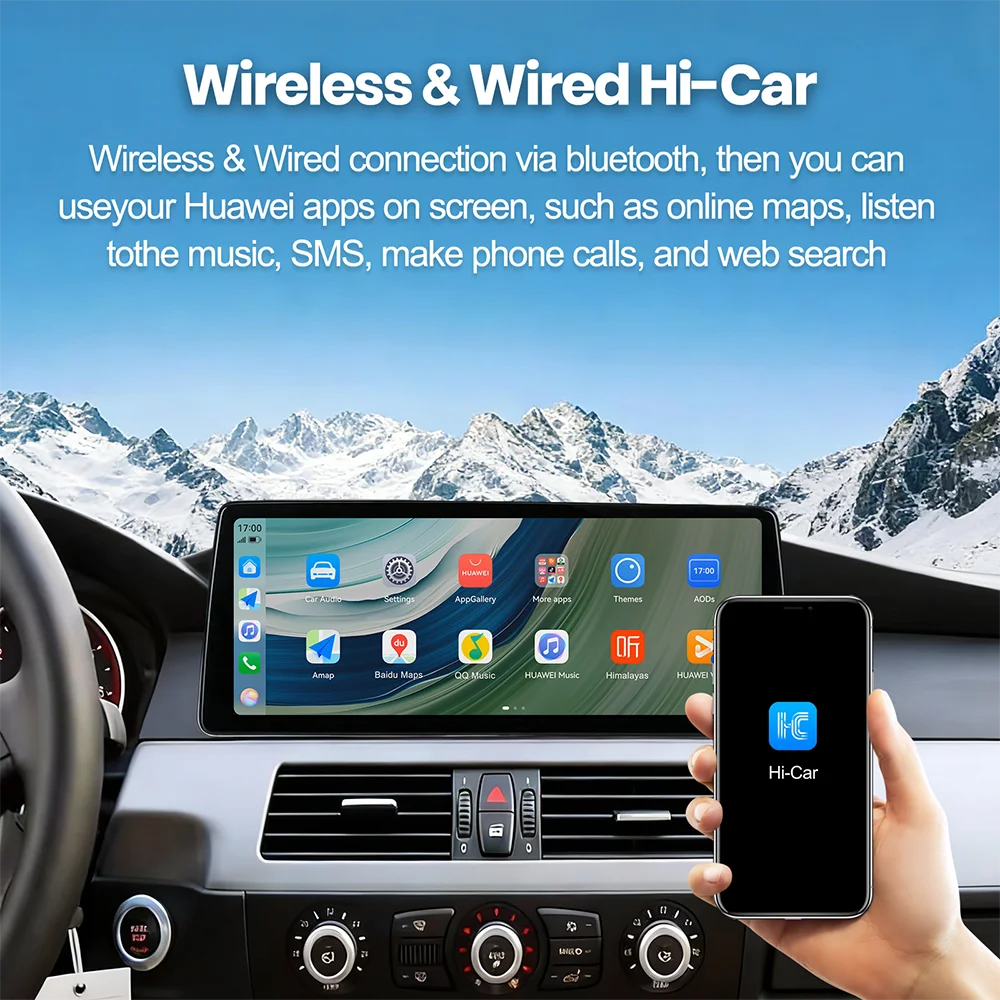 12.6 inch Ultra Wide Linux Screen Upgrade for BMW E60 5 Series 2003-2008 CCC 2008-2010 CIC | AUTOKITSHOP