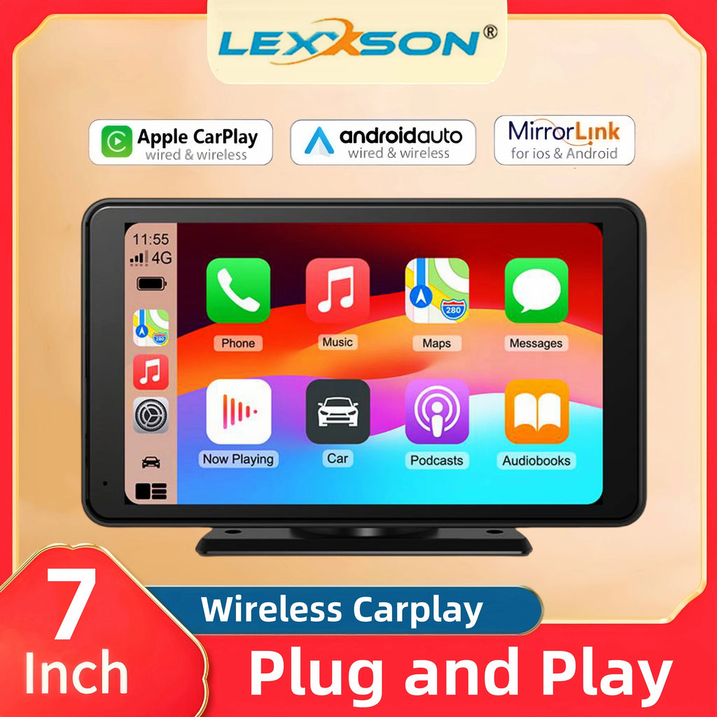 7-inch Wireless CarPlay Android Car Stereo Bluetooth 5.0 HD Touch Screen Mirror Link Rever | AUTOKITSHOP