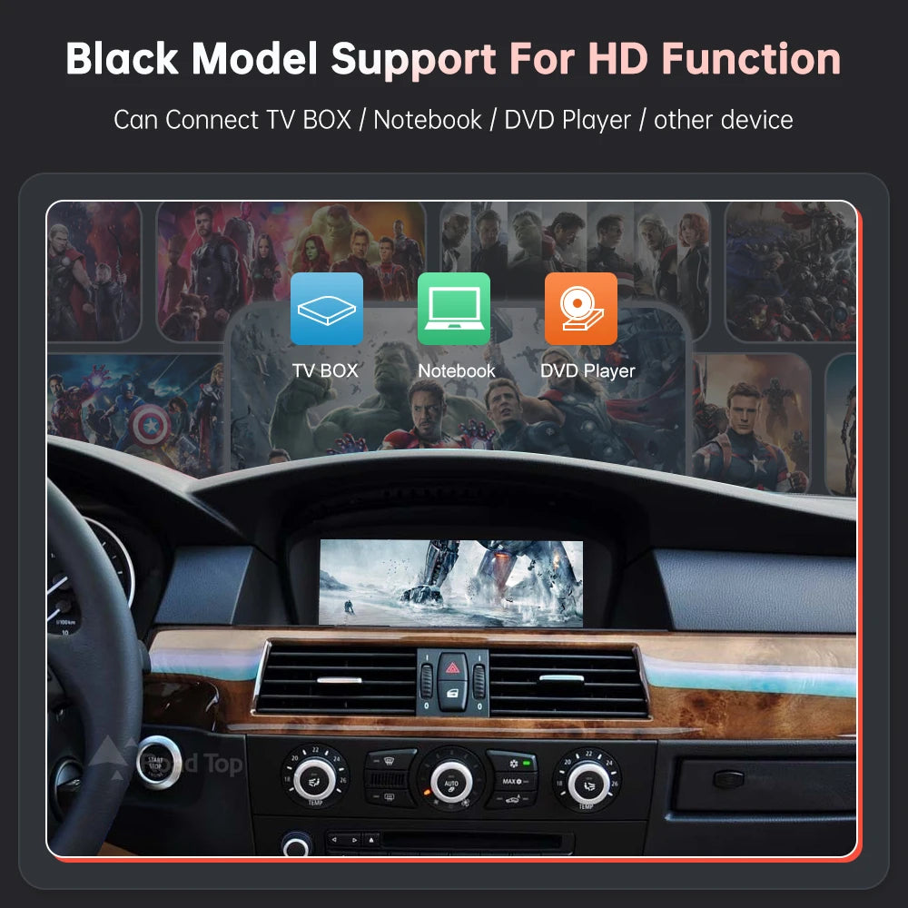 RoadTop Wireless CarPlay Android Auto for BMW 3 Series E90 E91 E92 E93 5 Series E60 E61 20 | AUTOKITSHOP