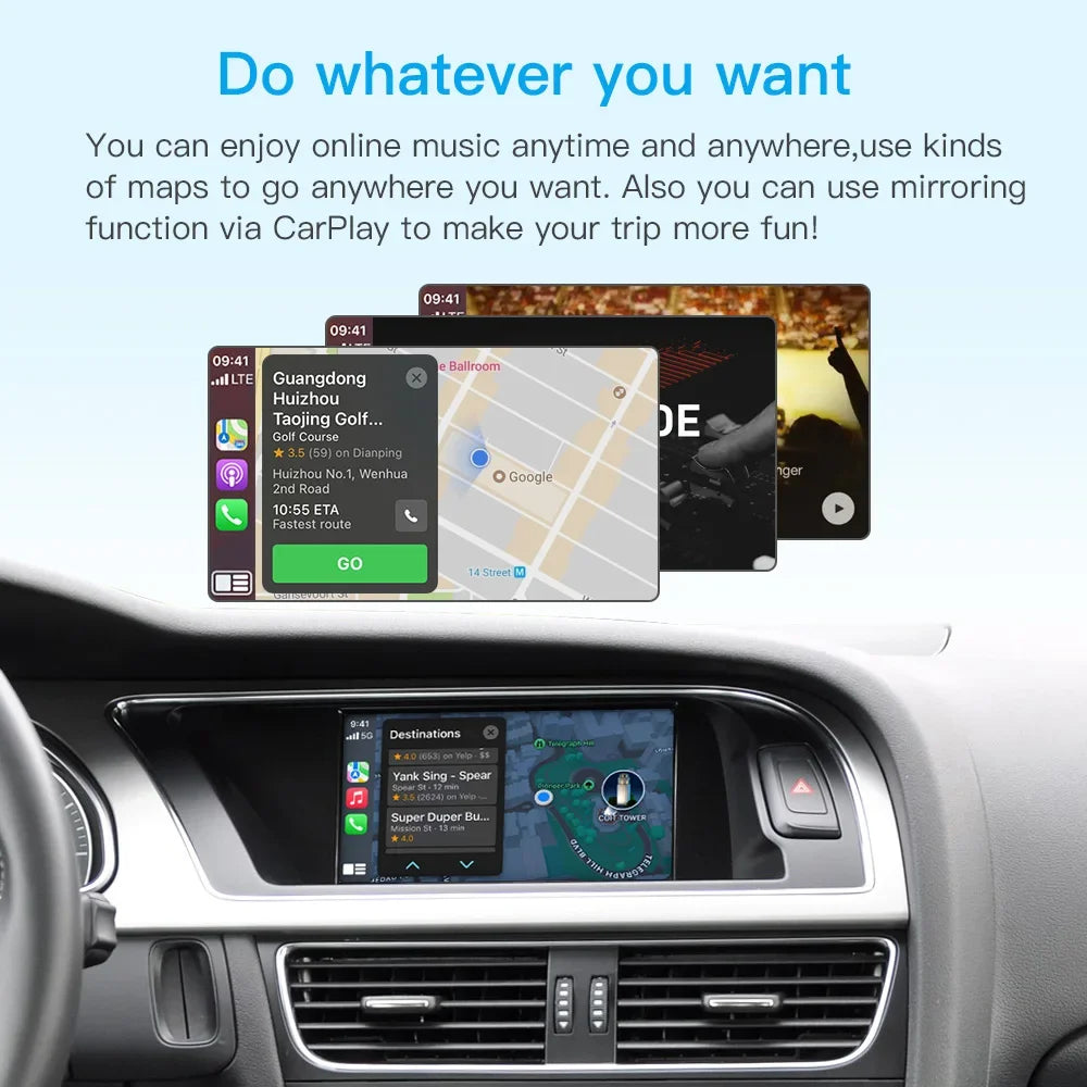 For Audi A4 B8 A5 Q5 S5 2009-2015 Wireless CarPlay Android Auto with mmi 3g with AirPlay R | AUTOKITSHOP