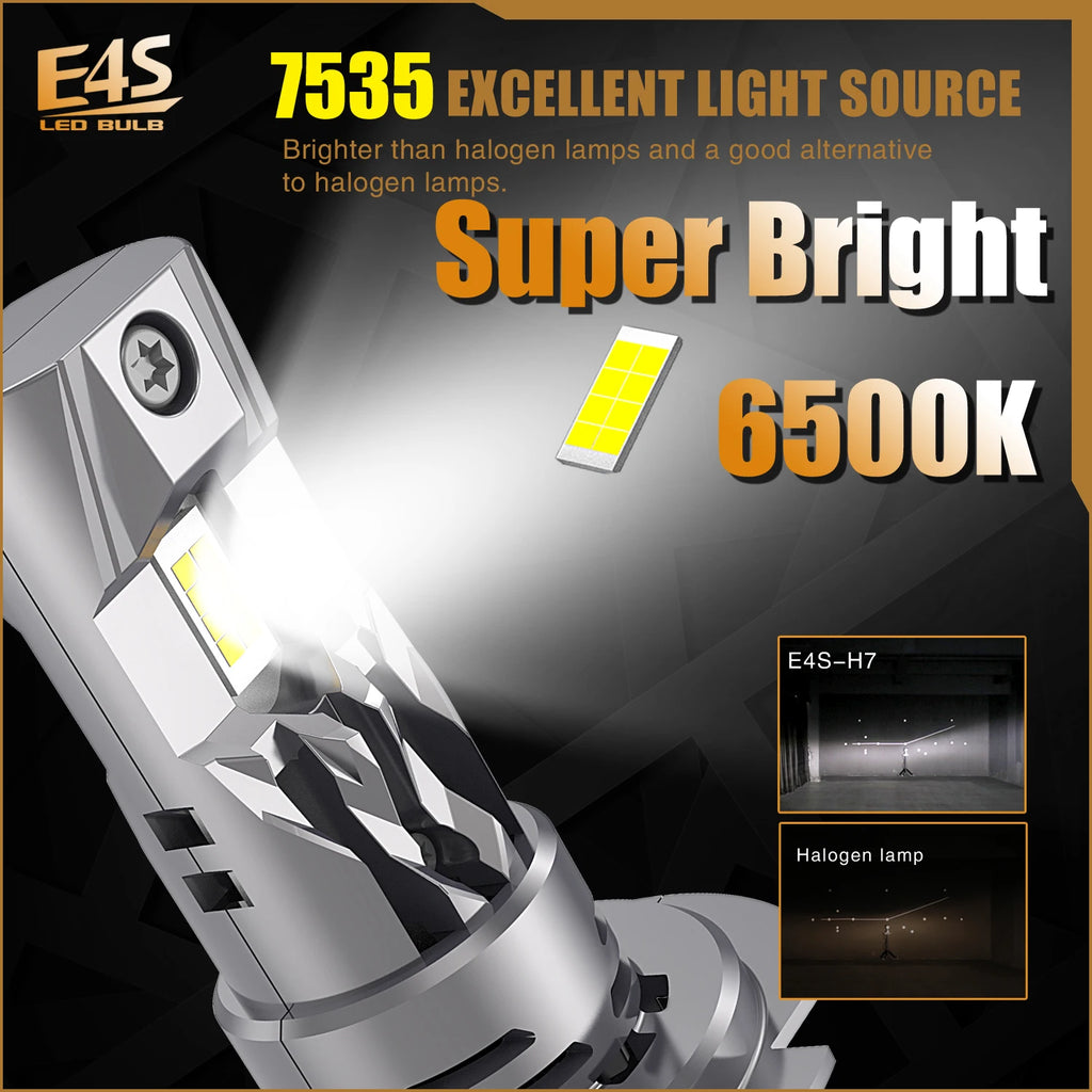 2x H7 Led Canbus No Error Headlights White Lights Diode Bulb 12v Car Driving Running Lamp