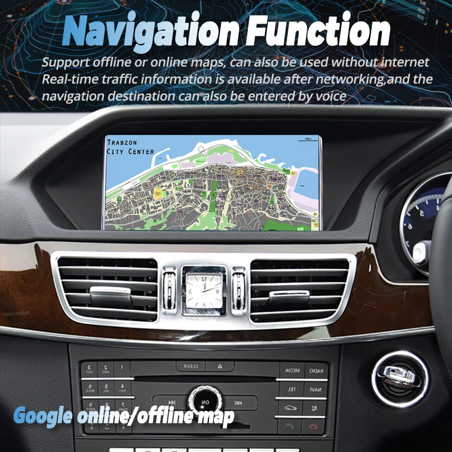 RHD Navi Android 14 Car Radio For Mercedes BENZ E Class W212 E200 E230 E260 E300 S212 W207
