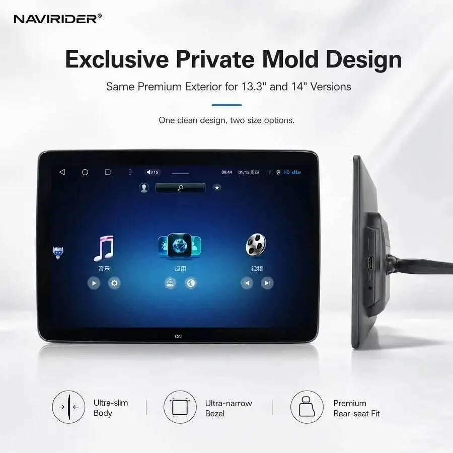 N 14" Android Headrest Monitor Car TV For Mercedes Benz ML GLE GLS G Class S E Class W164  | AUTOKITSHOP