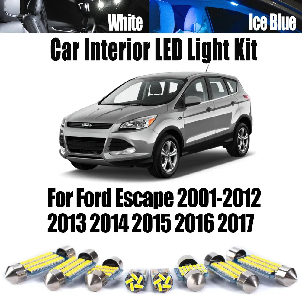 LED Interior Light Kit for Ford Escape 2001-2012 - Canbus Dome Map Door Trunk Bulbs | AUTOKITSHOP