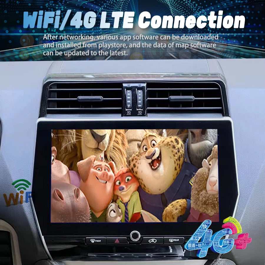 Car Multimedia Player Navigation For Toyota Land Cruiser Prado 150 2010-2022 Stereo Autora