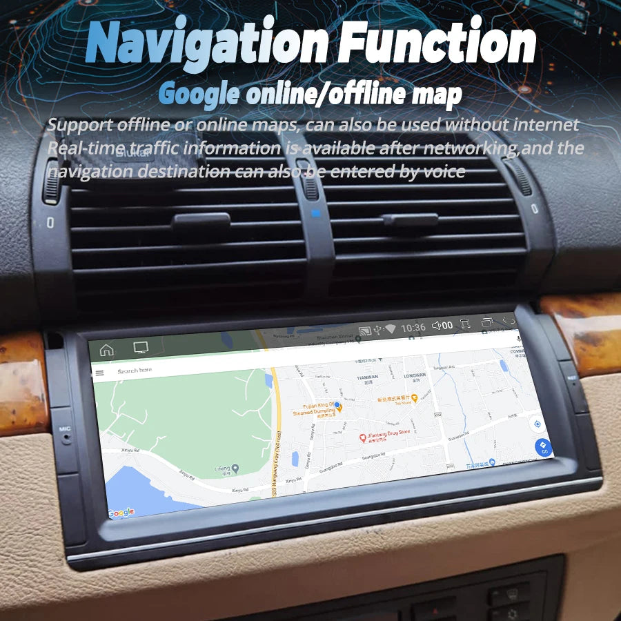 10.25inch For BMW 5 E39 1995 - 2003 E53 X5 M5 Android Auto Radio Screen Carplay Car Multim