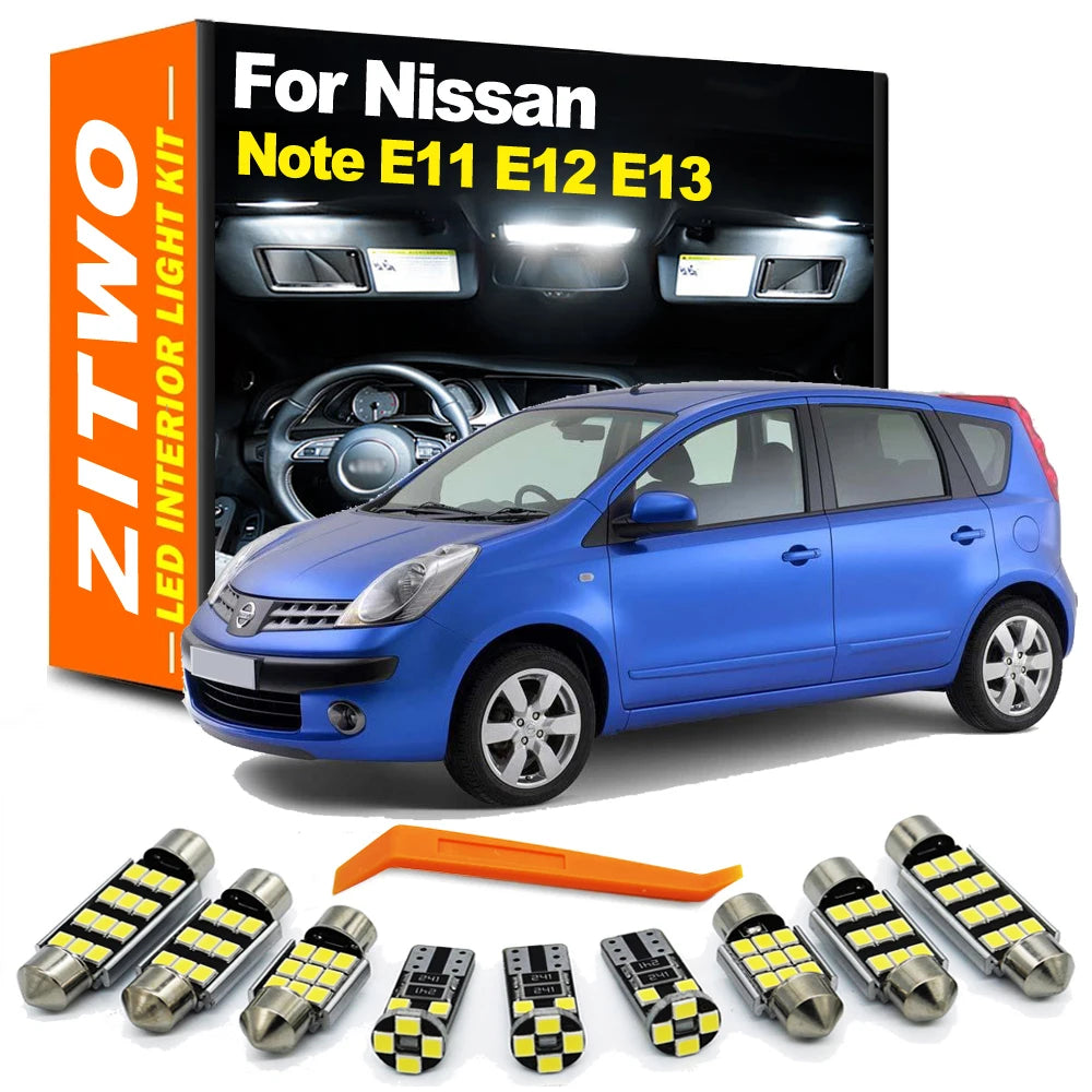 ZITWO LED Interior Light License Plate Lamp Kit For Nissan Note E11 E12 E13 2005 for Nissan E12 E11 E13 2012-2019 - Canb