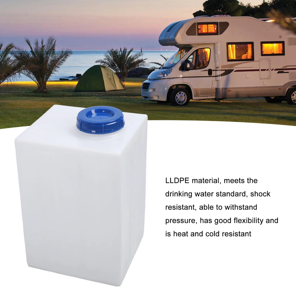 1Pc 3 Sizes 9/10/16 Gallons RV Water Storage Tank Heat Cold Resistant PE Fresh Water Tank for Tr - Automotive LED Light