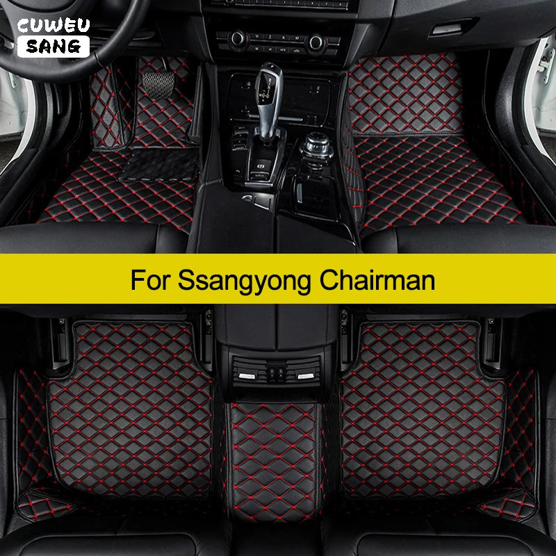 CUWEUSANG Custom Car Floor Mats For Ssangyong Chairman Auto Carpets Foot Coche Accessorie | AUTOKITSHOP