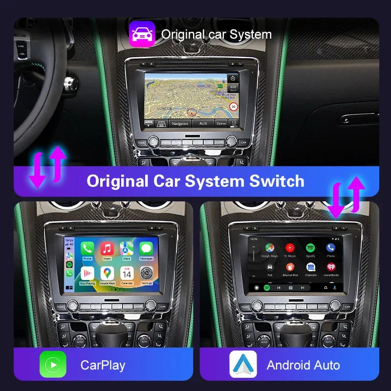 Wireless ios CarPlay For Bentley Continental GT Flying Spur Android Auto Airplay Mirror li