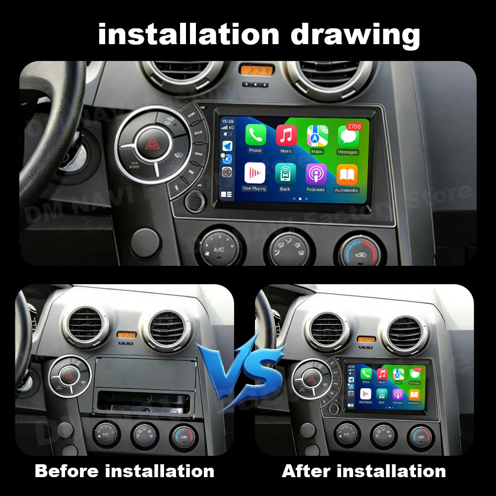 Wireless Carplay Android OS Multimedia Player for Ssangyong Actyon Kyron 2005-2011 Car Rad