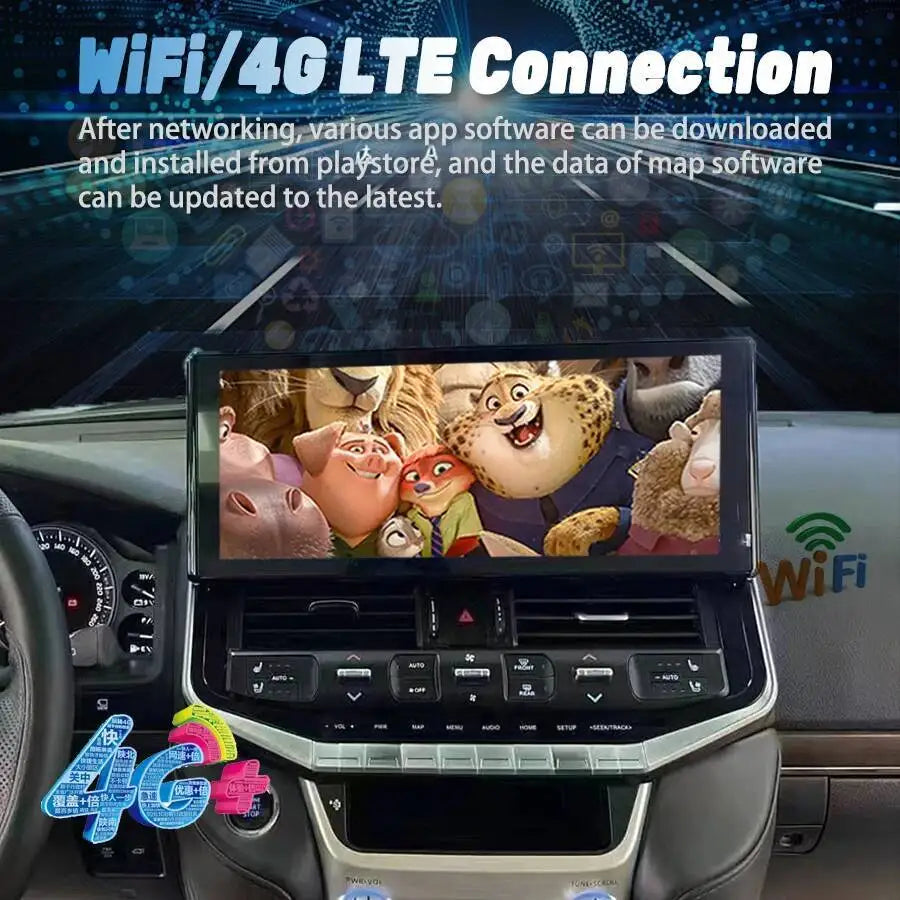 12.3inch Android Car Stereo Multimedia Player For Toyota Land Cruiser 300 LC300 2023 2024