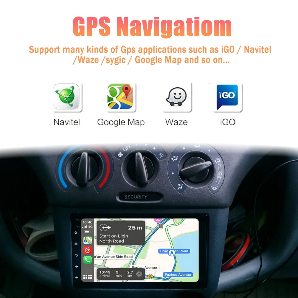 For Toyota Vitz XP10 Yaris Platz Echo 1999 - 2005 Android 16 Car Radio Automotive Multimed