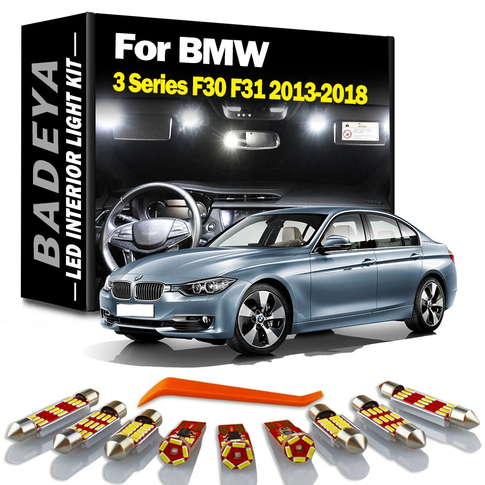 6-Piece LED Interior Light Kit for BMW F30 F31 2013-2018 - Canbus Error-Free Interior Bulbs