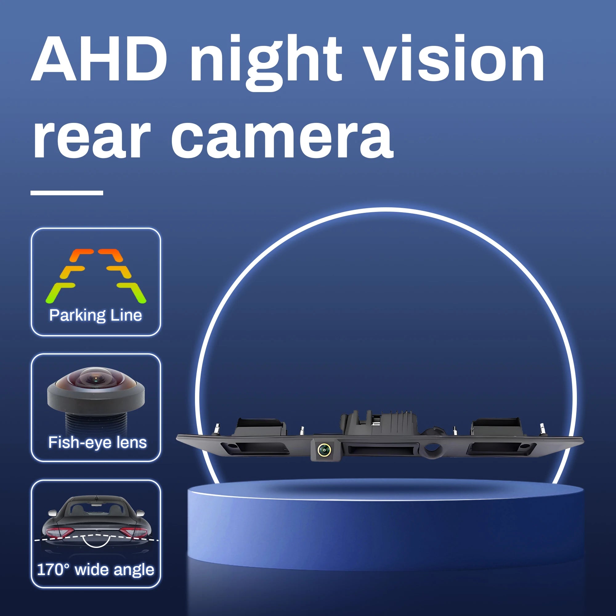 CCD AHD 1080P 170°CVBSCar Rear Trunk Handle Camera For Audi A3 A4 A5 A6 B6 A6L S6 B7 A8 A8