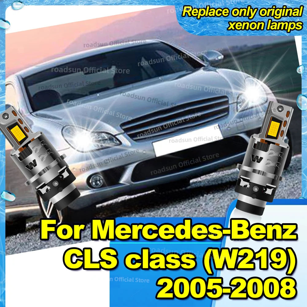 LED Headlights Xenon Lamp Upgrade HID Canbus 6000K Car Lights For Mercedes Benz CLS class