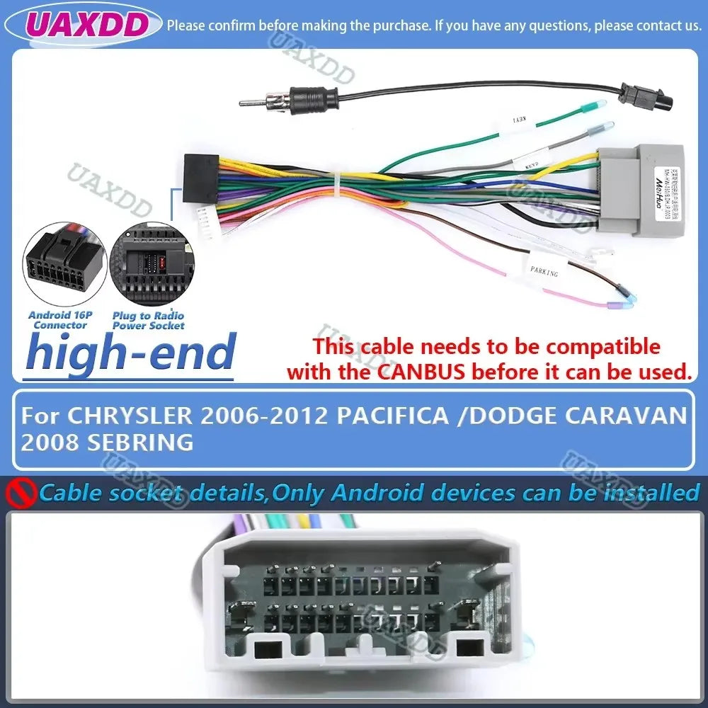 FOR CHRYSLER PACIFICA DODGE CARAVAN GRAND VOYAGER PT CRUISER SEBRING 300C 2 Din Car Androi