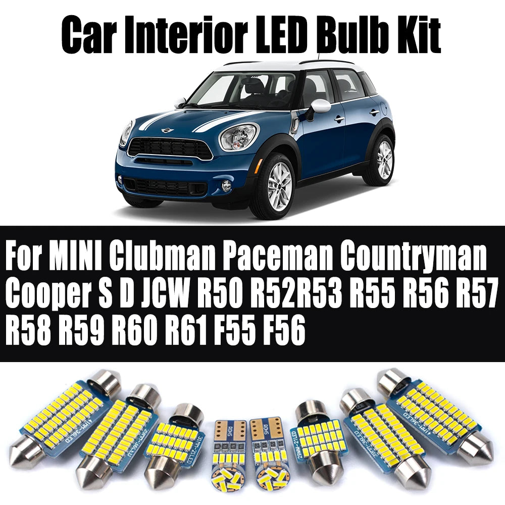 LED Interior Light Kit for MINI Clubman Paceman Countryman Cooper S D JCW R50 R52 R53 R55 R56 R57 R58 R59 R60 R61 F55...