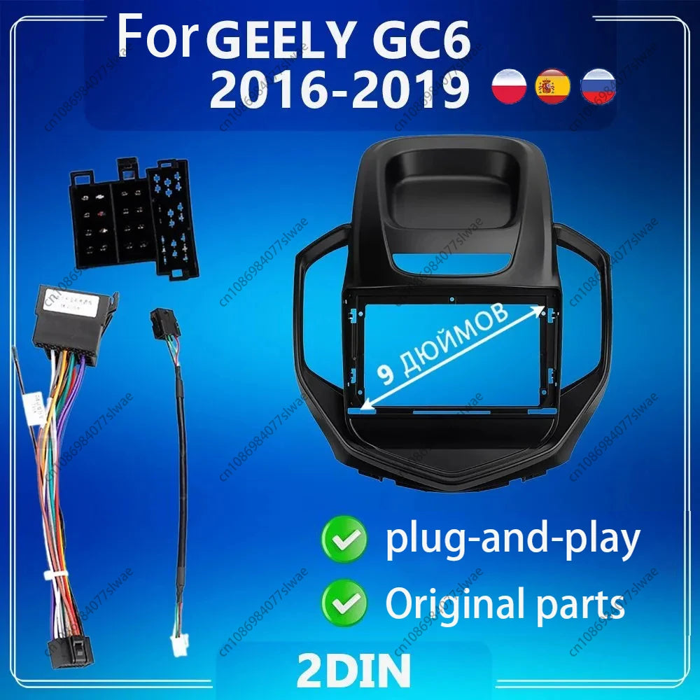 9 inch For GEELY GC6 2016-2019 Car Radio Fascias Android MP5 Stereo Player 2Din Head Unit