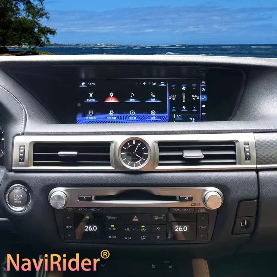 Android 13 GPS 12.3'' Screen For Lexus Gs350 GS 350 2013 - 2019 Car Radio Navigation Auto
