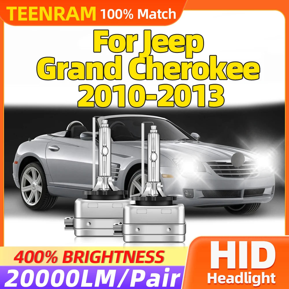 35W Plug And Play D1S HID Xenon Headlights 6000K White 12V Xenon Lamps 20000LM For Jeep Gr