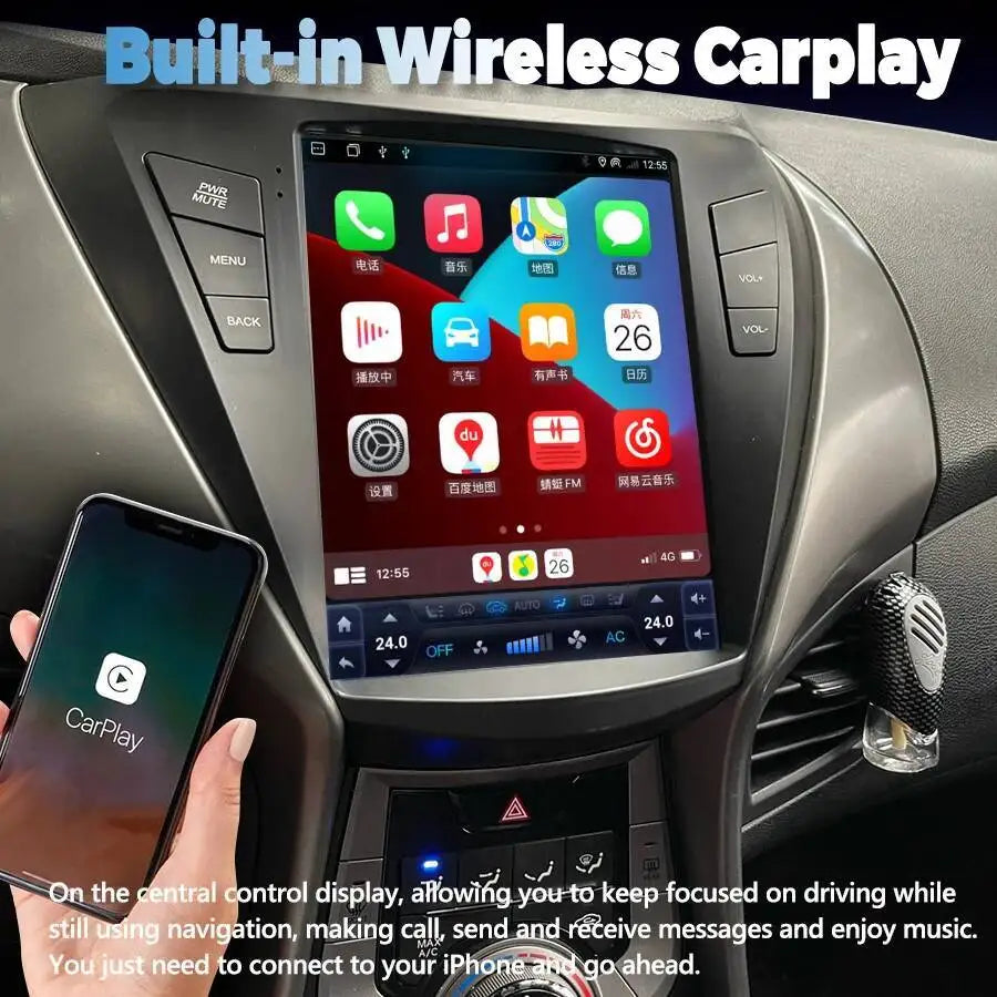 10.4'' Navi Car Radio For Hyundai ELANTRA 2011-2012 GPS Android 15 Vertical DSP Navirider
