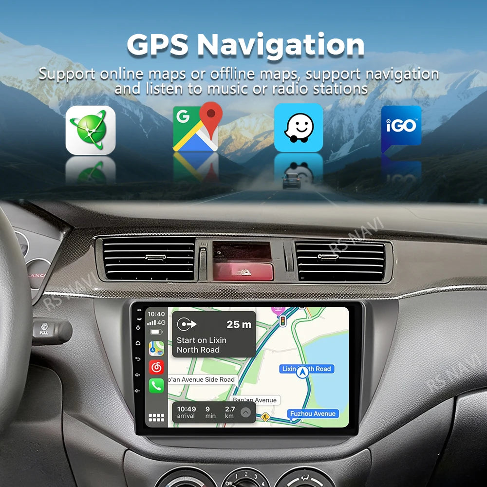 Android 16 For Mitsubishi Lancer 9 CS 2000 2003 2004-2010 2K QLED Stereo Car Radio Multime