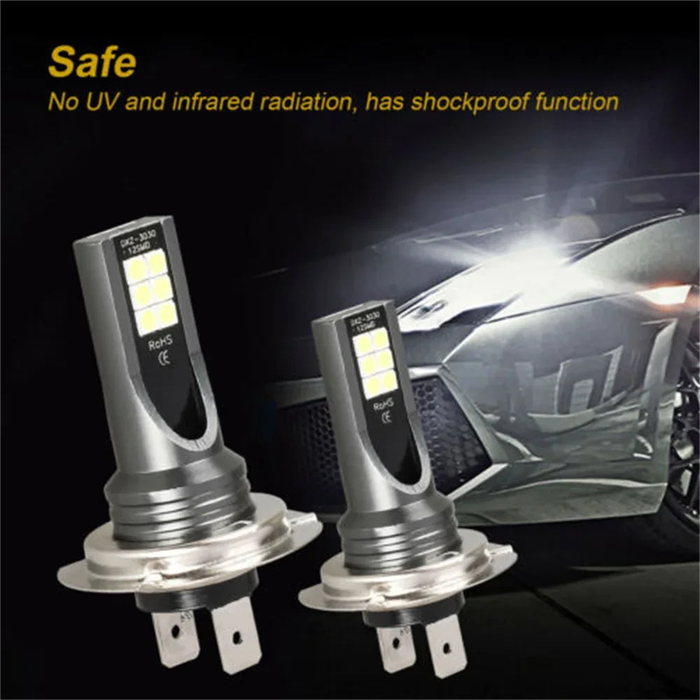 H7 LED Car Fog Light Bulbs DRL H1 H4 H8 H9 H10 9005 9006 Auto Headlight CSP Beam 9600Lm 60