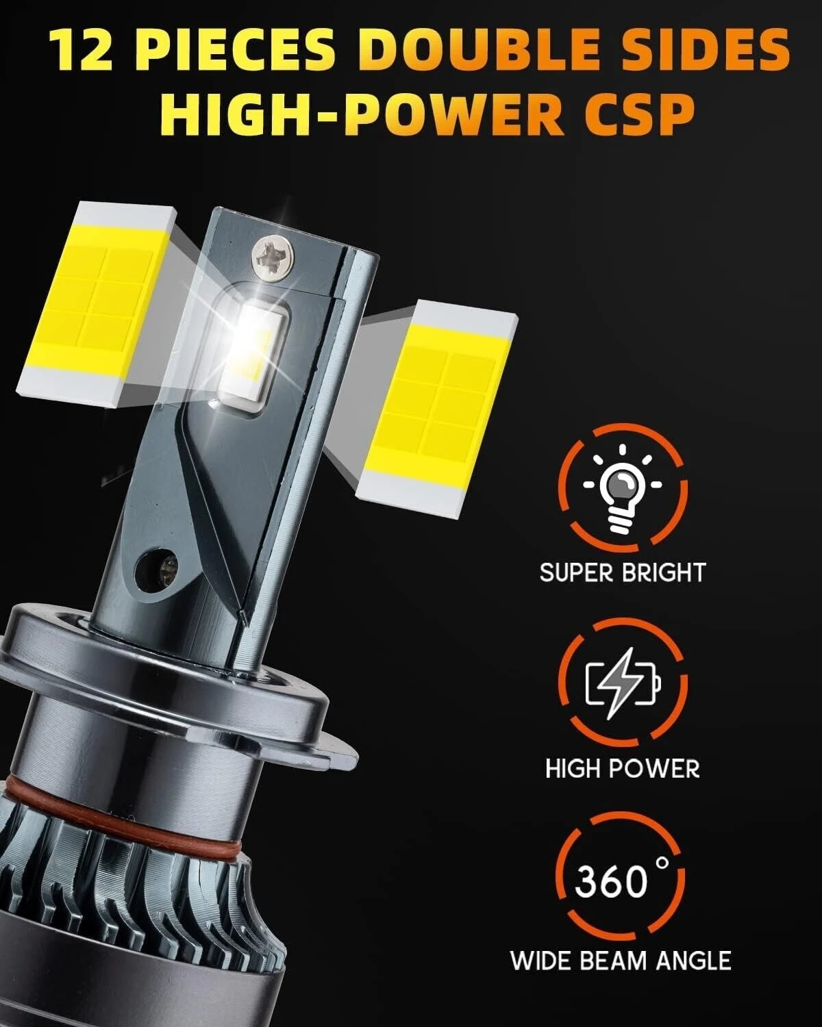 60W 12000lm H7 Led Headlight Kit H7 Car LED Lamp LED Headlights Bulb Russian Warehouse