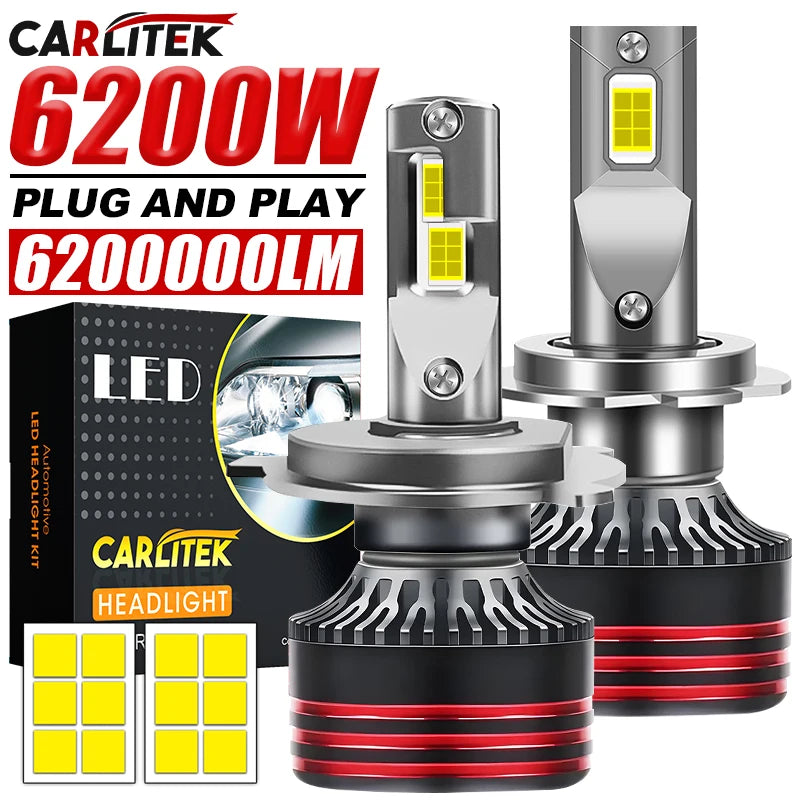 M8PRO H7 Led H4 H3 H1 Headlights 6200W H8 H11 9005 HB3 9006 HB4 9012 HIR2 H9 Canbus 9054 C