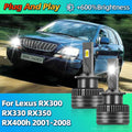 LED Headlights HID D2S Turbo Car Light Bulbs 30000LM CSP Chip For Lexus RX300 RX330 RX350
