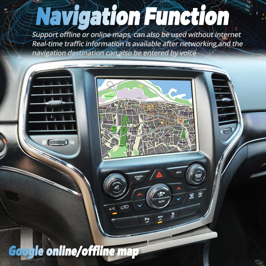 8.4" Android Smart Caplay Screen Car Radio For Jeep Grand Cherokee Stereo GPS Multimedia V
