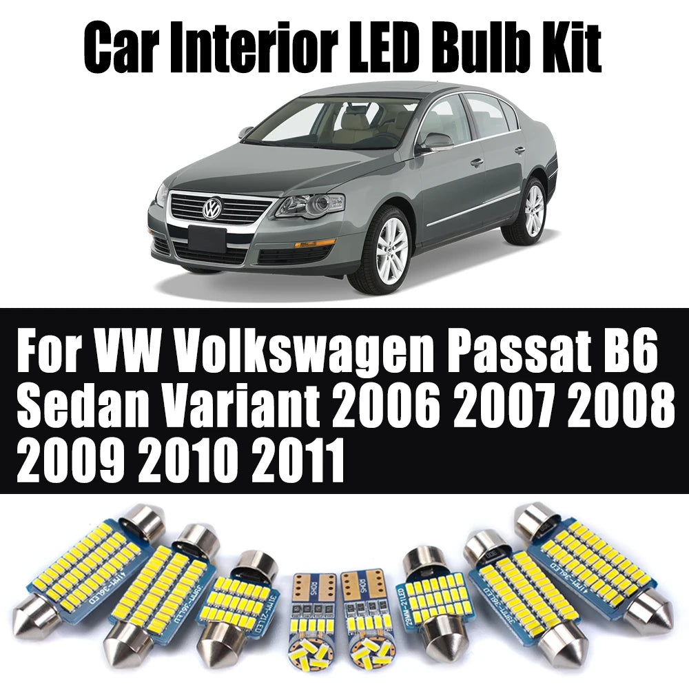 LED Interior Light Kit for VW Volkswagen Passat B6 Sedan Variant - Canbus Error-Free Bulbs | AUTOKITSHOP