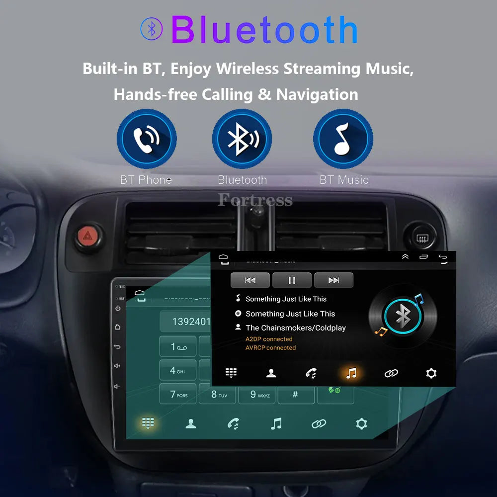 Car Radio Carplay For Honda Civic EJ EK EM 1995-2001 Navigation GPS Android Auto Stereo An