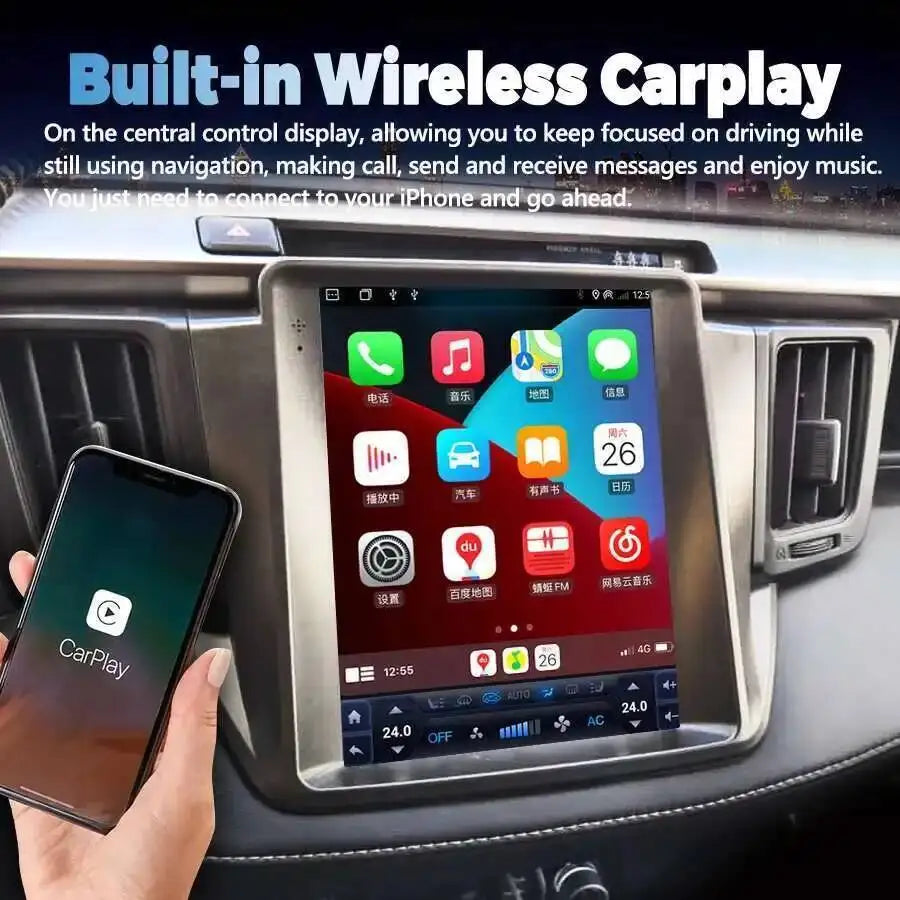 9.7inch 4G Car Radio Android 15 Carplay For Toyota RAV4 RAV 4 2014-2018 Multimedia Video P