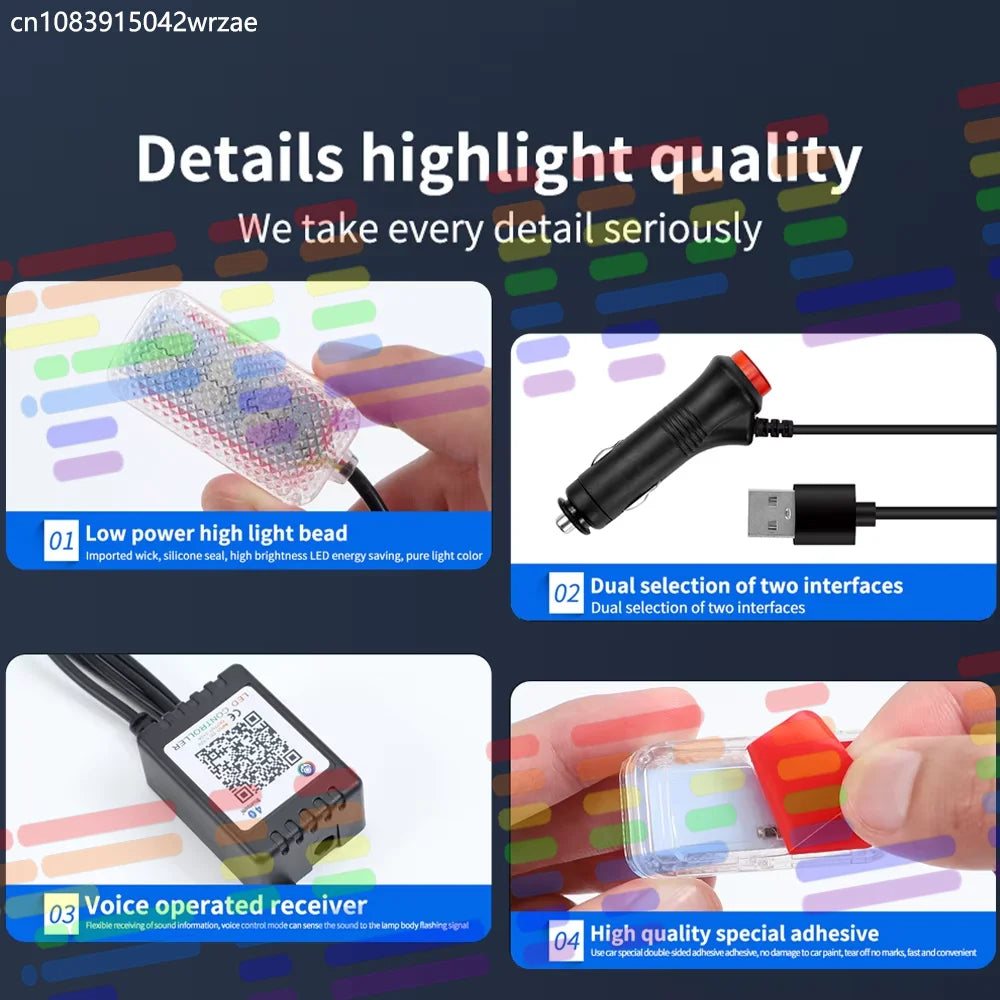 RGB - Ambient Light - App Control - Car Interior Lighting | AUTOKITSHOP