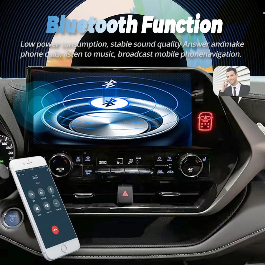 NaviRider 12.3 Inch Android 14 Screen Multimedia Video Player For TOYOTA Highlander CROWN  | AUTOKITSHOP