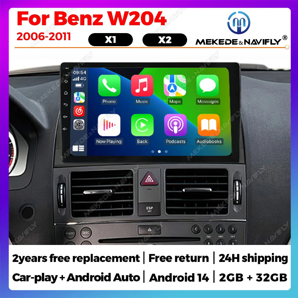 Autoradio For Mercedes Benz C Class 3 benz W204 S204 2006 - 2011 Car Radio Multimedia Play