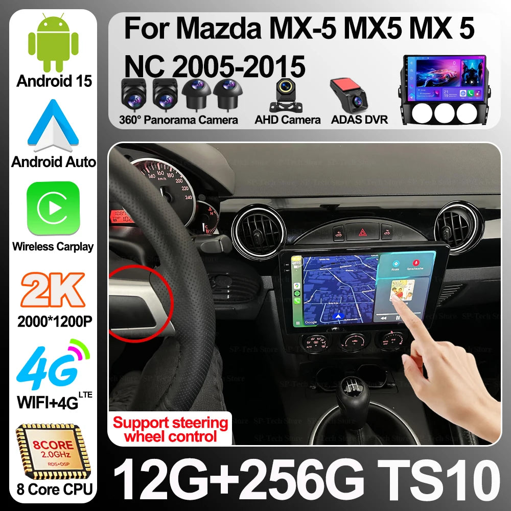 Car Radio For Mazda Mx-5 Mx5 Mx 5 Nc 2005-2015 Android 16 Auto Stereo Head Unit Multimedia | AUTOKITSHOP