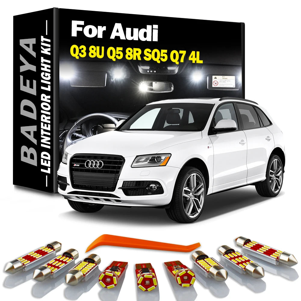 LED Interior Light Kit for Audi SQ5 Q7 Q3 2008-2014 - Canbus Error-Free Interior Bulbs