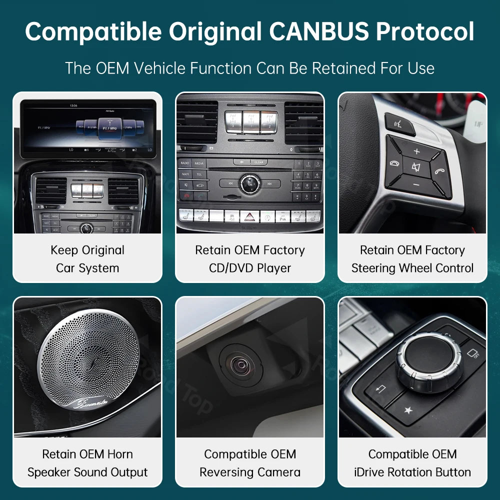 CN 12.3 Ultra-thin Screen Wireless CarPlay Android Auto Multimedia Linux for Mercedes-Benz