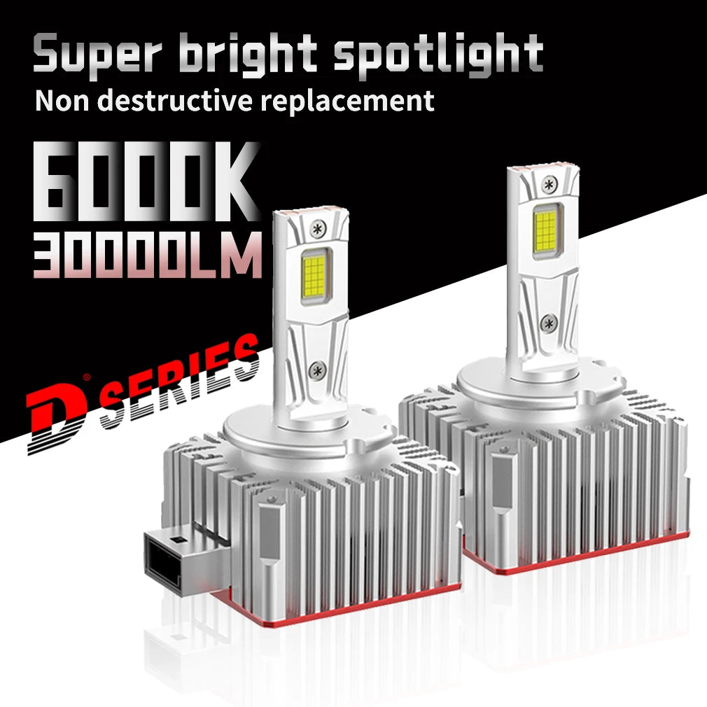 D SERIES LED Canbus Car Headlight Bulbs D1S D3S D8S 300000LM 300W D1R D3R D8R 6000K Turbo