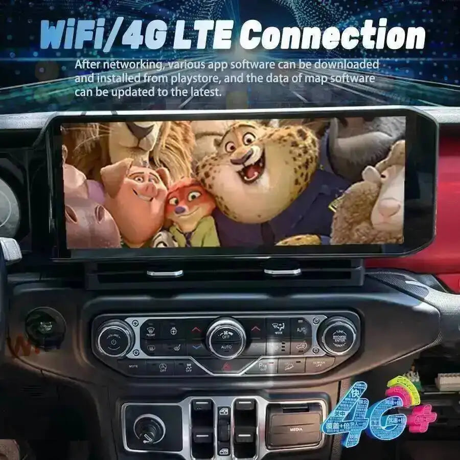 15inch Android 14 Screen For Jeep Wrangler 2018-2022 Car Radio CarPlay Multimedia Video Pl | AUTOKITSHOP