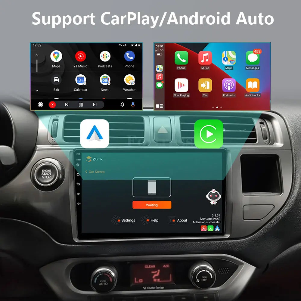 Android 16 Carplay DSP Car Radio For Kia RIO 4 K3 2011 2012 - 2016 2017 Autoradio Multimed