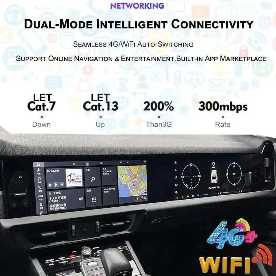 Interactive Car Radio for Porsche Cayenne 2018-2024 12.3 Inch GPS Navigation Multimedia An | AUTOKITSHOP