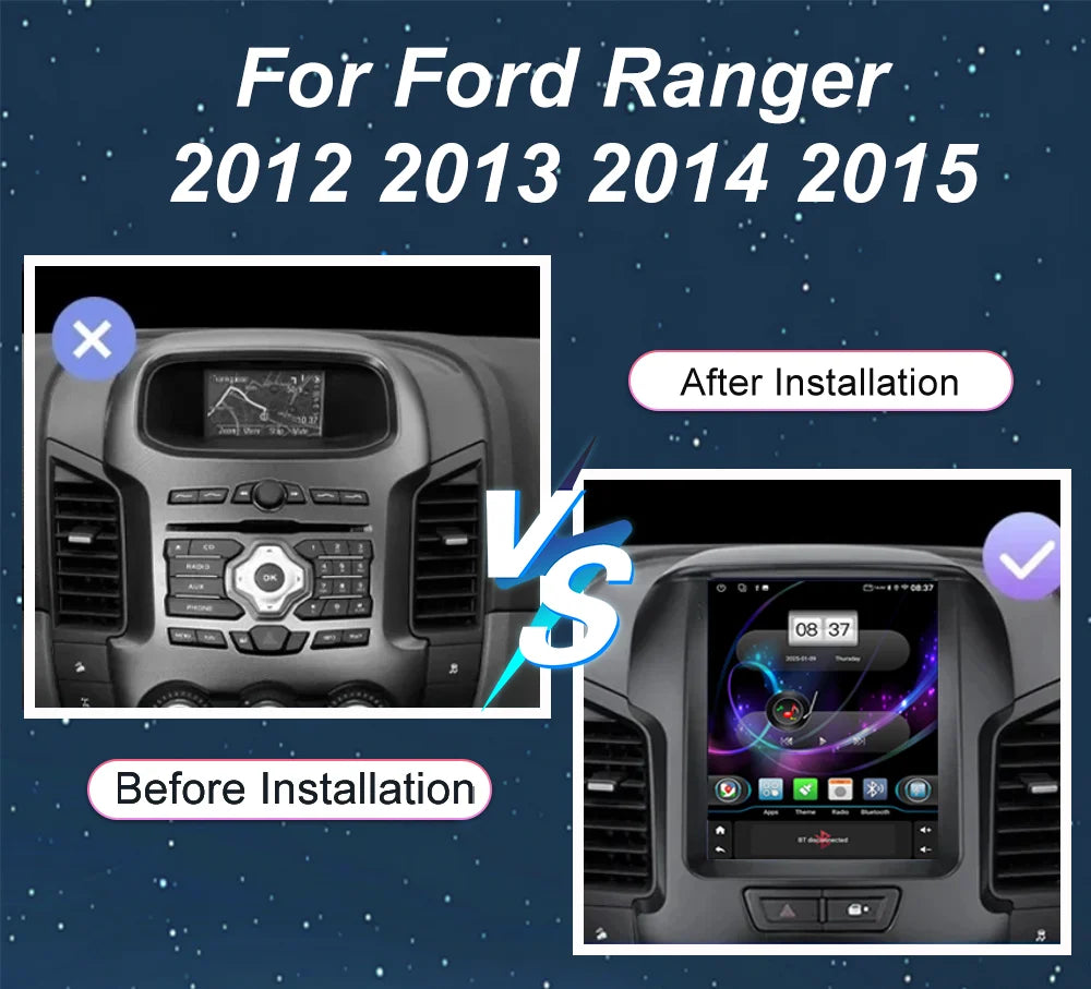 Android 15 Car Radio Stereo Carplay For Ford Ranger 2012 2013 2014 2015 Auto Multimedia Pl