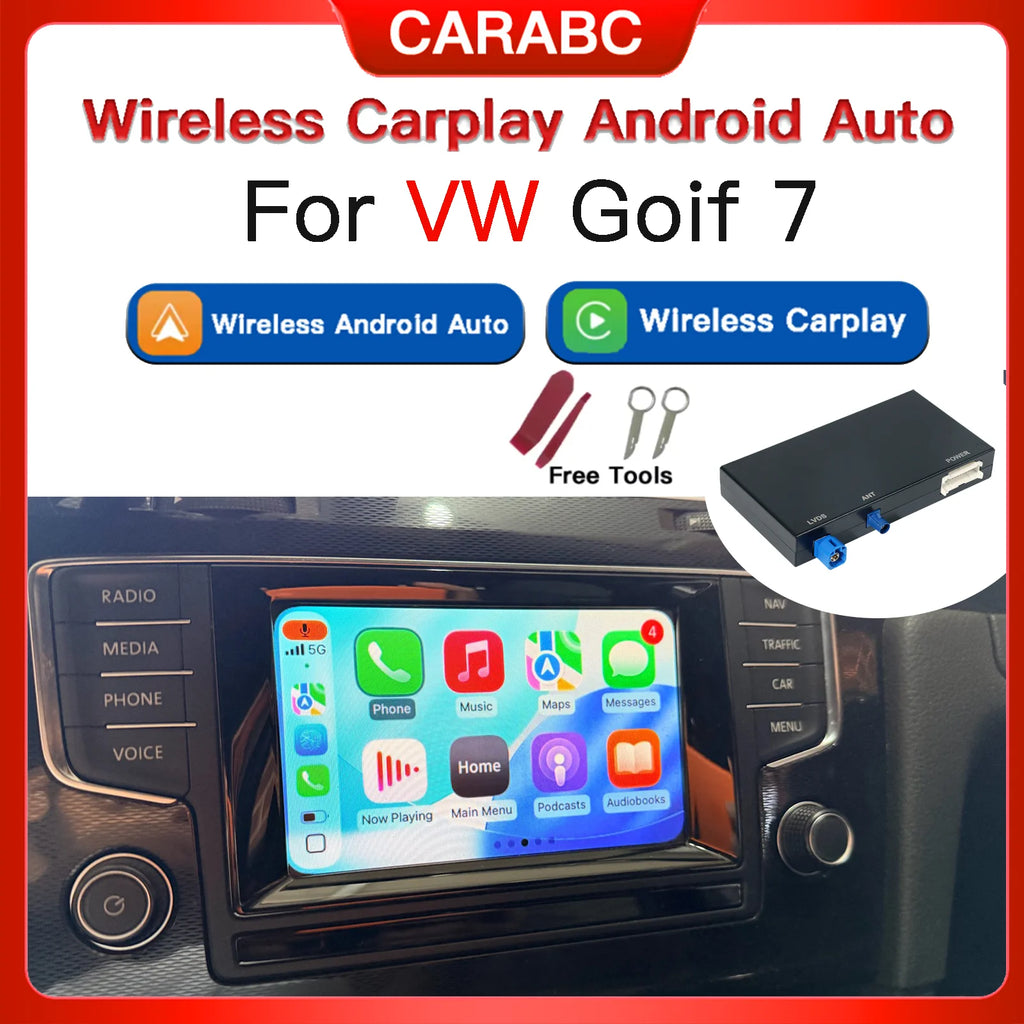 CARabc Wireless Carplay Android Auto Module For VW Volkswagen Skoda Octavia A5 Golf 7 Polo | AUTOKITSHOP