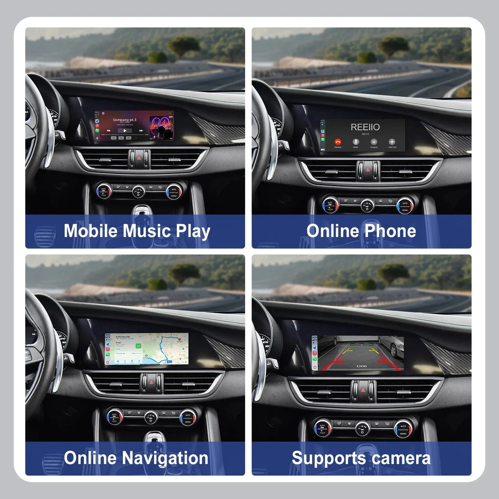 for Alfa Romeo Stelvio & Giulia 2017-2019 Wireless CarPlay Android Auto with Mirror Link A